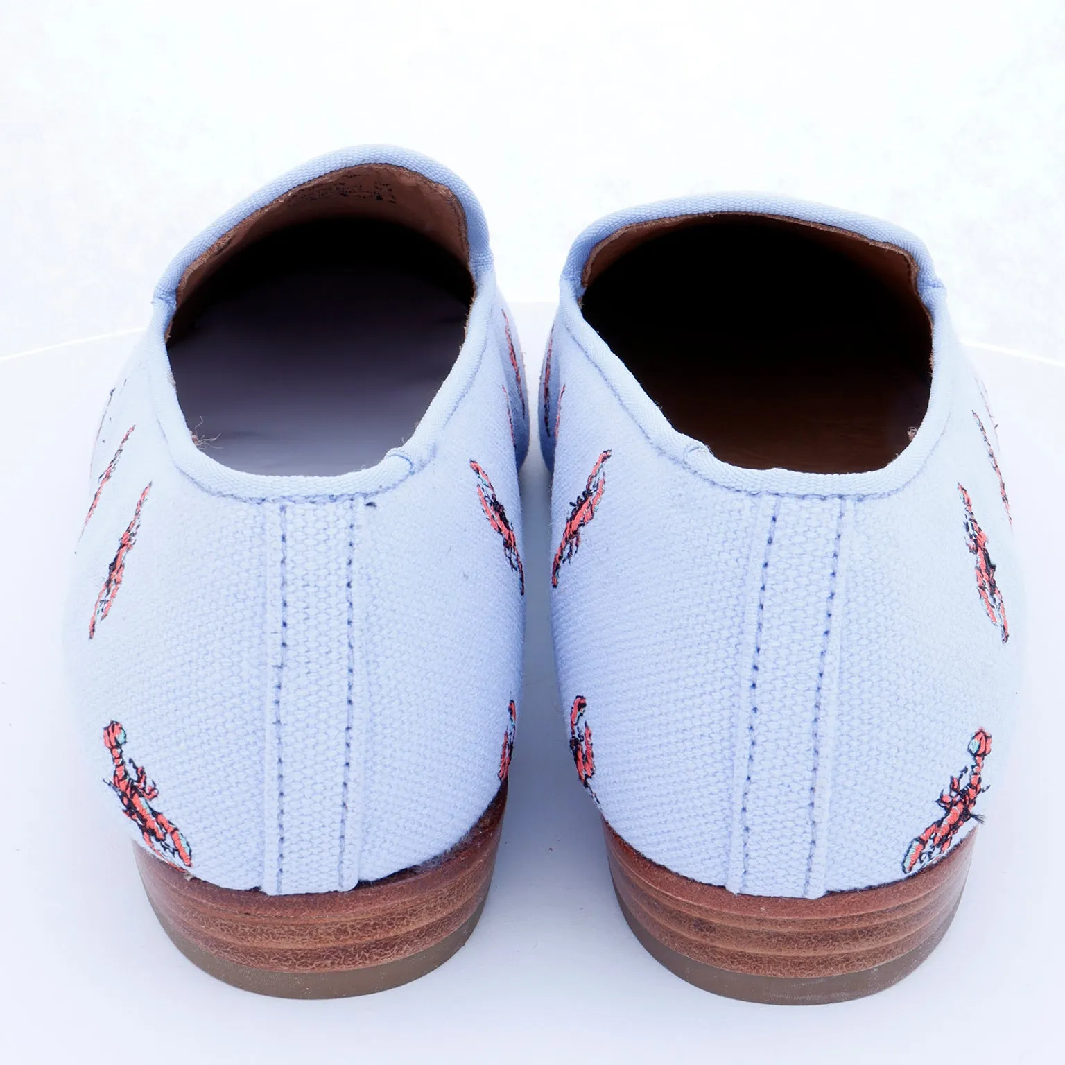 2000s Coach Blue Canvas Lobster Shoes New in Box