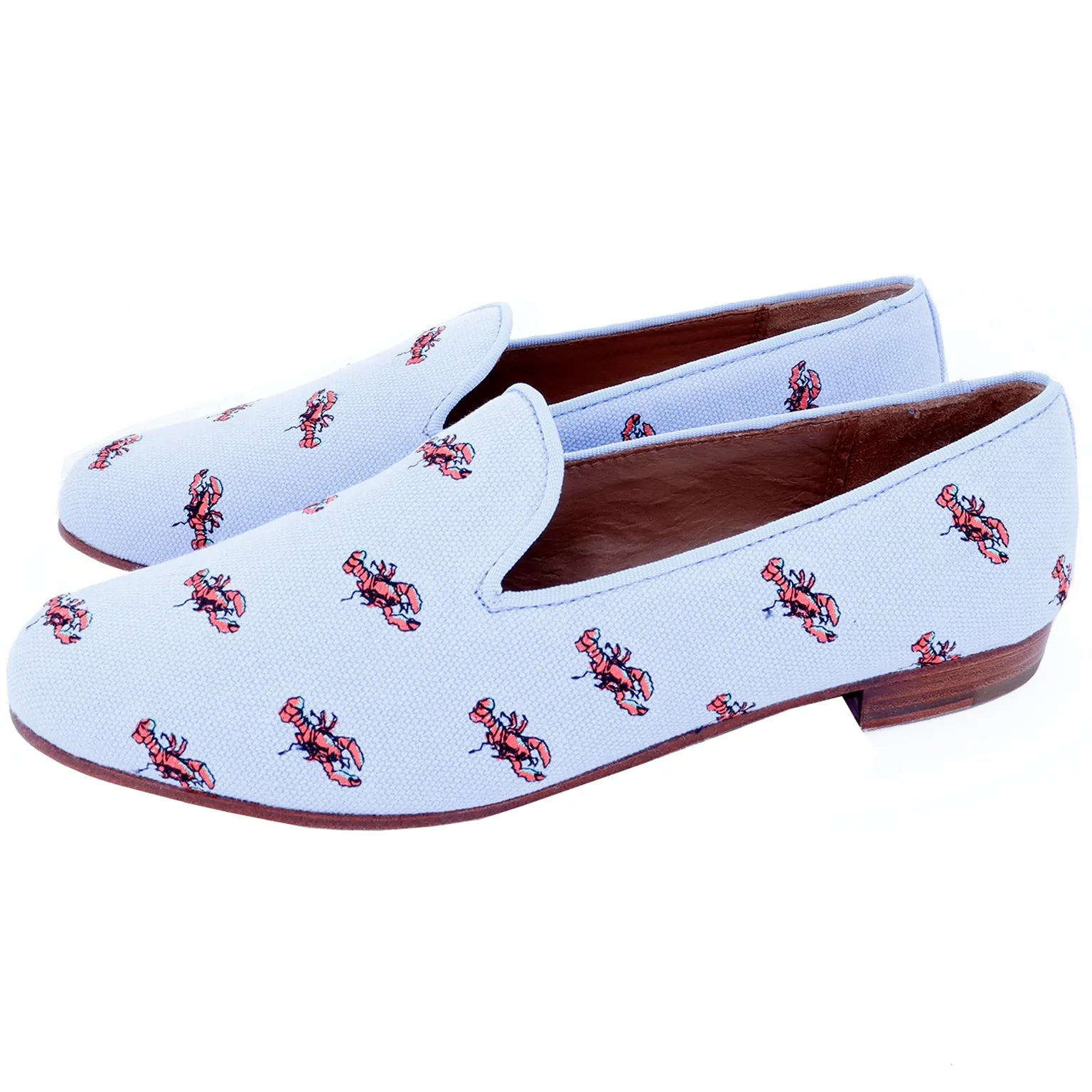 2000s Coach Blue Canvas Lobster Shoes New in Box