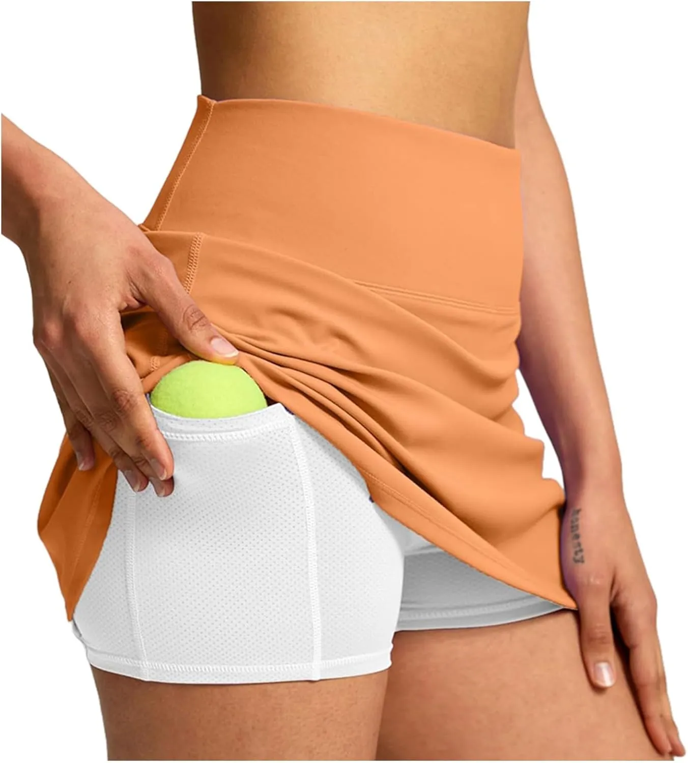 2024 Skorts for Woman Tennis Fitness Sports Double Layer Skirt Elastic High Waist Breathable Trendy Hiking Shorts Pockets