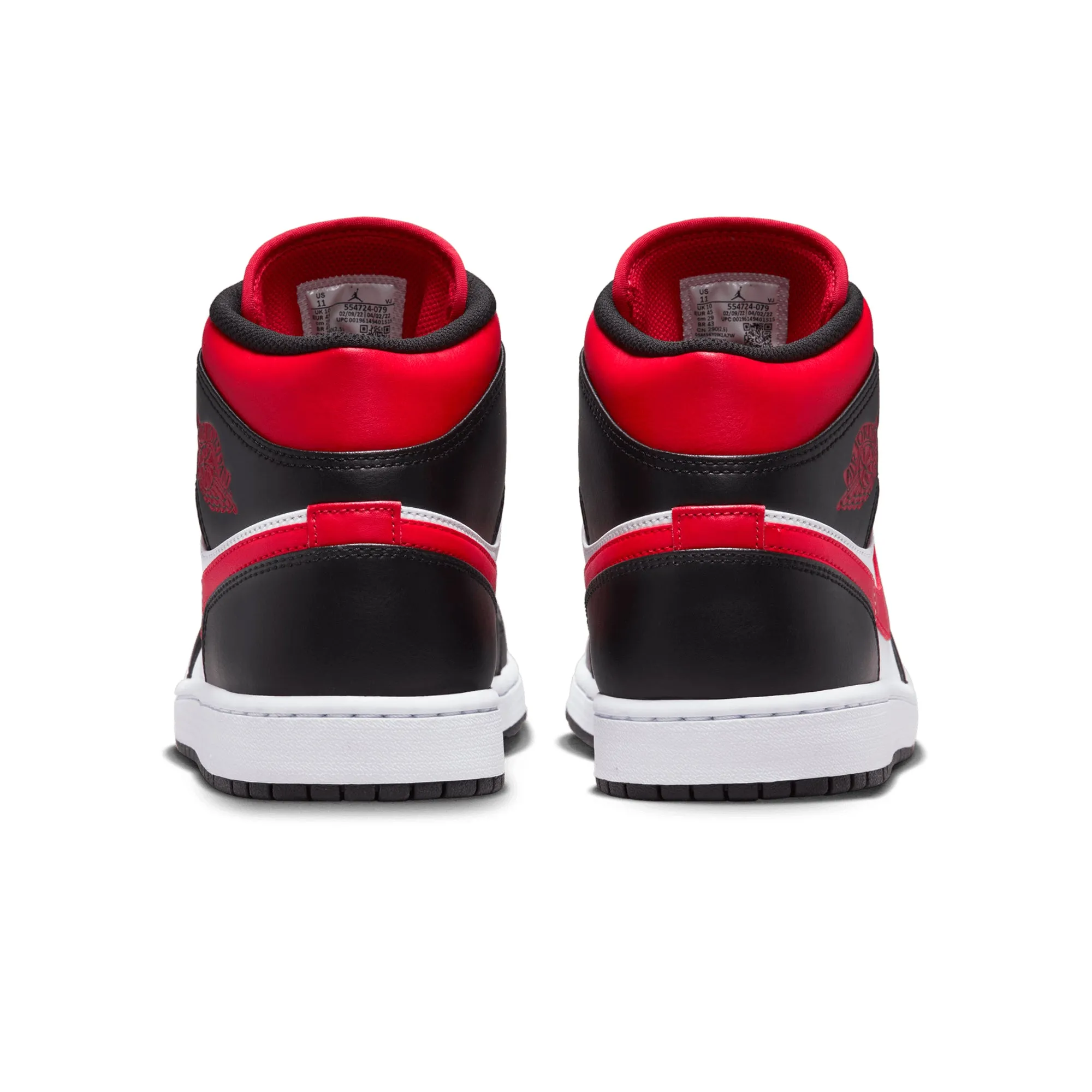 Air Jordan 1 Mid 'Bred Toe' 554724-079