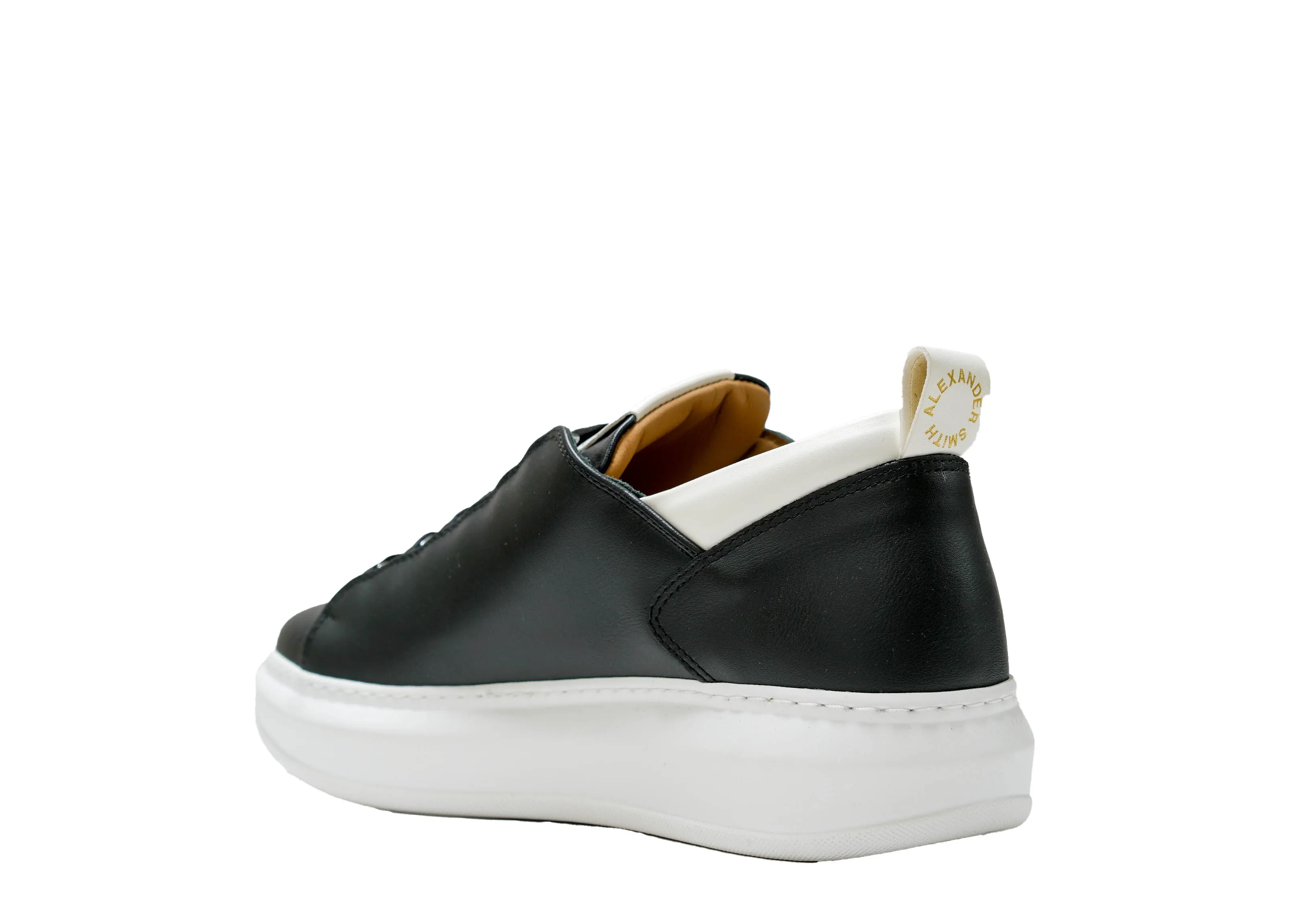 Alexander Smith Men's Black Leather Sneakers 80BWT - 30% OFF