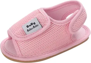 Baby Girls Boys Sandals Infant Toddler Shoes First Walkers Prewalkers Mesh Soft Sole Sneakers Casual (Pink, 4 Infant)