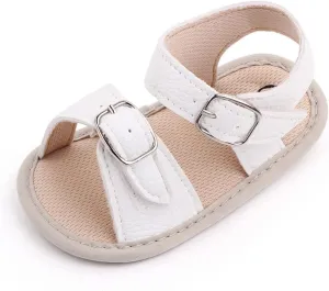 Baby Girls Boys Sandals Infant Toddler Shoes Outdoor First Walkers Athletic Soft Sole Sneakers Summer (White, 4 Infant)