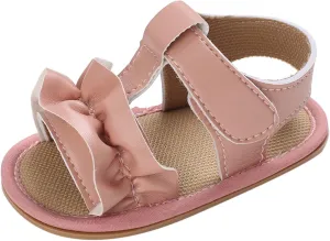Baby Toddler Sandals Infant Girls Boys Shoes Outdoor First Walkers Non-Slip Rubber Soft Sole Sneakers (Pink, 5 Infant)
