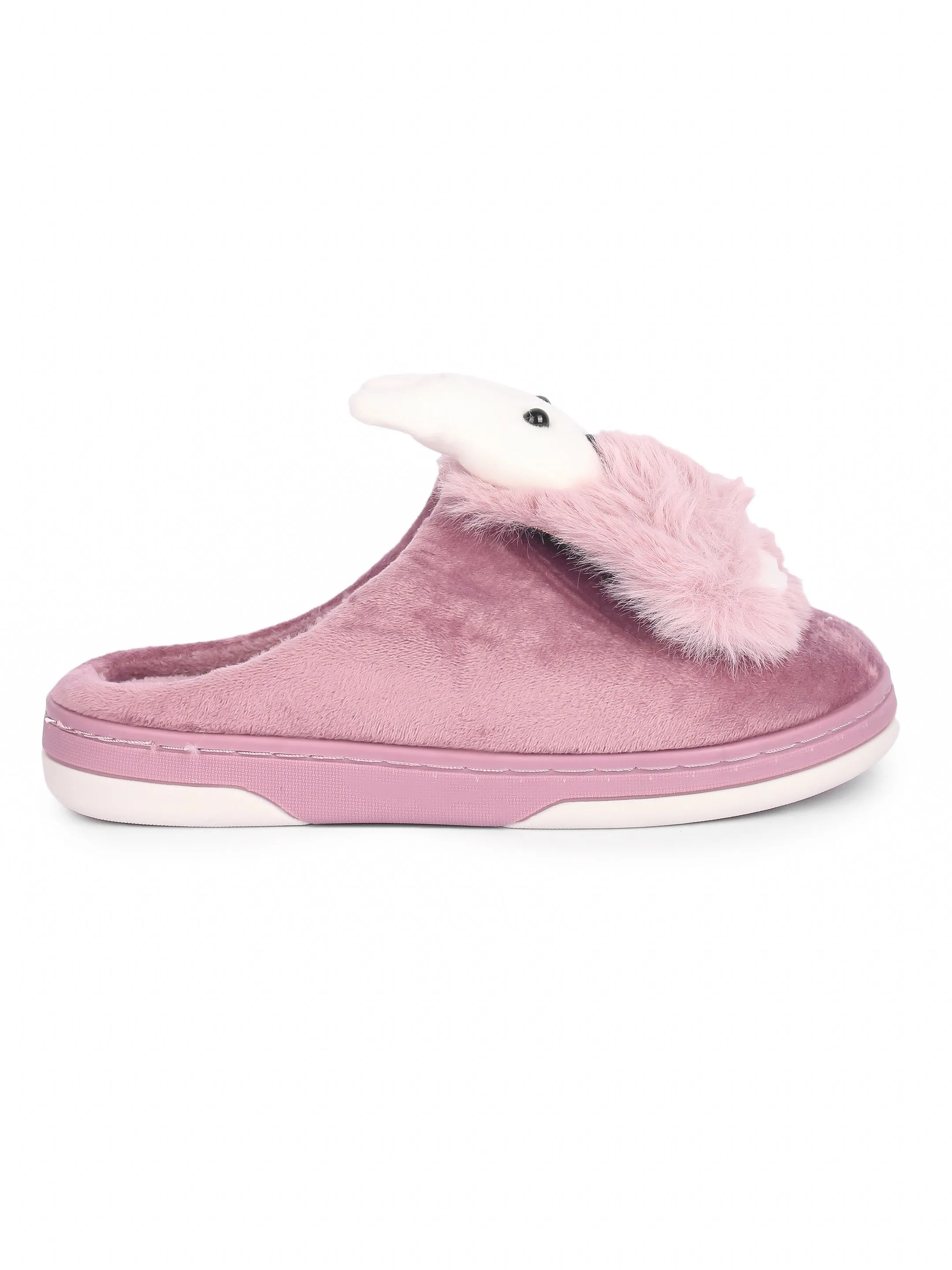 Brauch Women's Purple Snow Bunny Fur Winter Slippers