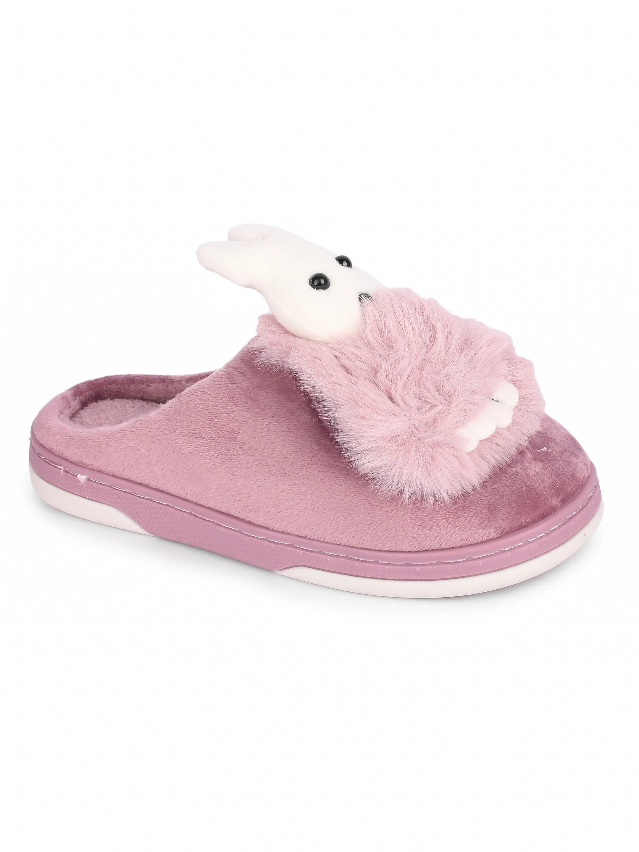 Brauch Women's Purple Snow Bunny Fur Winter Slippers