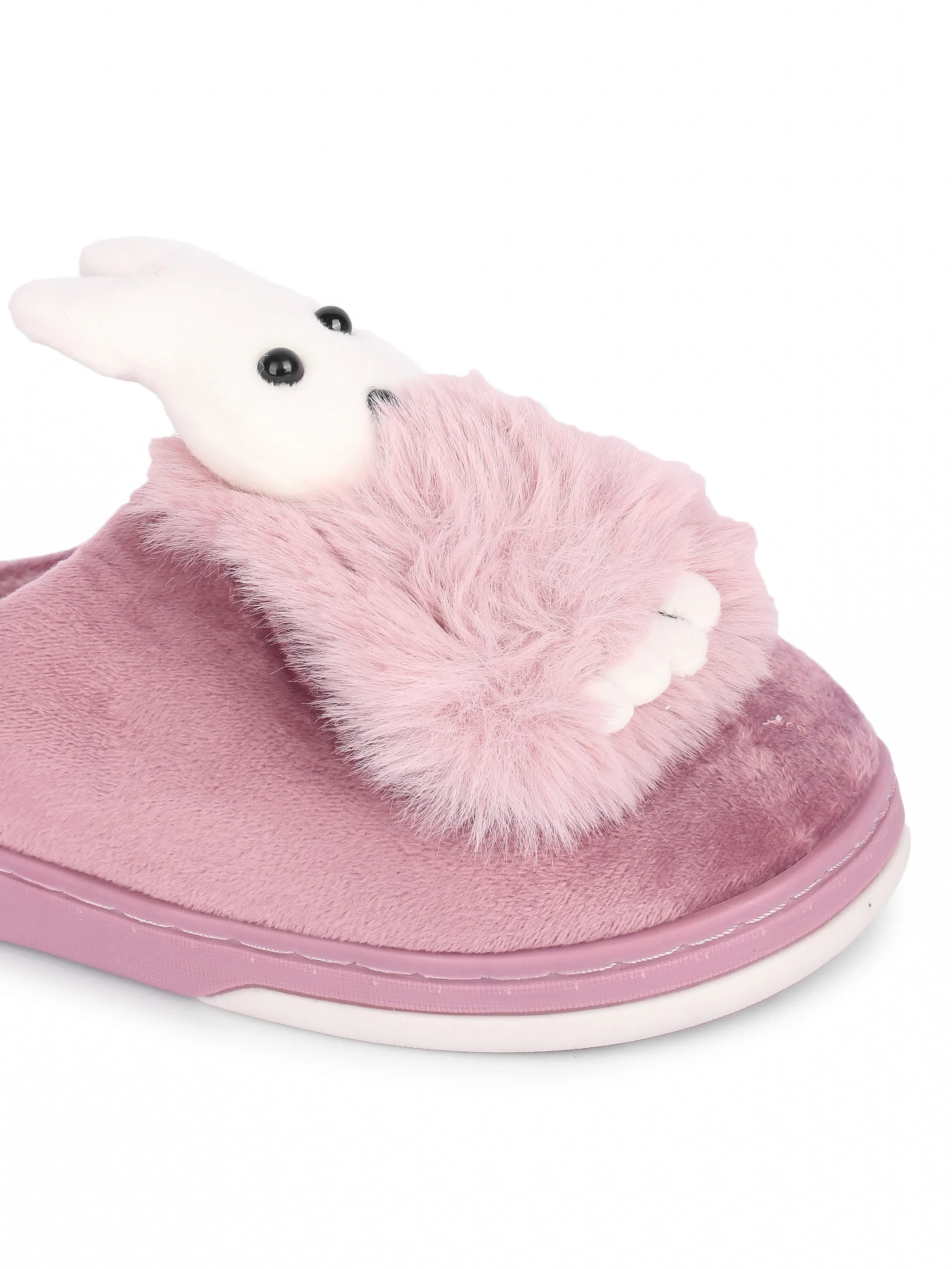 Brauch Women's Purple Snow Bunny Fur Winter Slippers