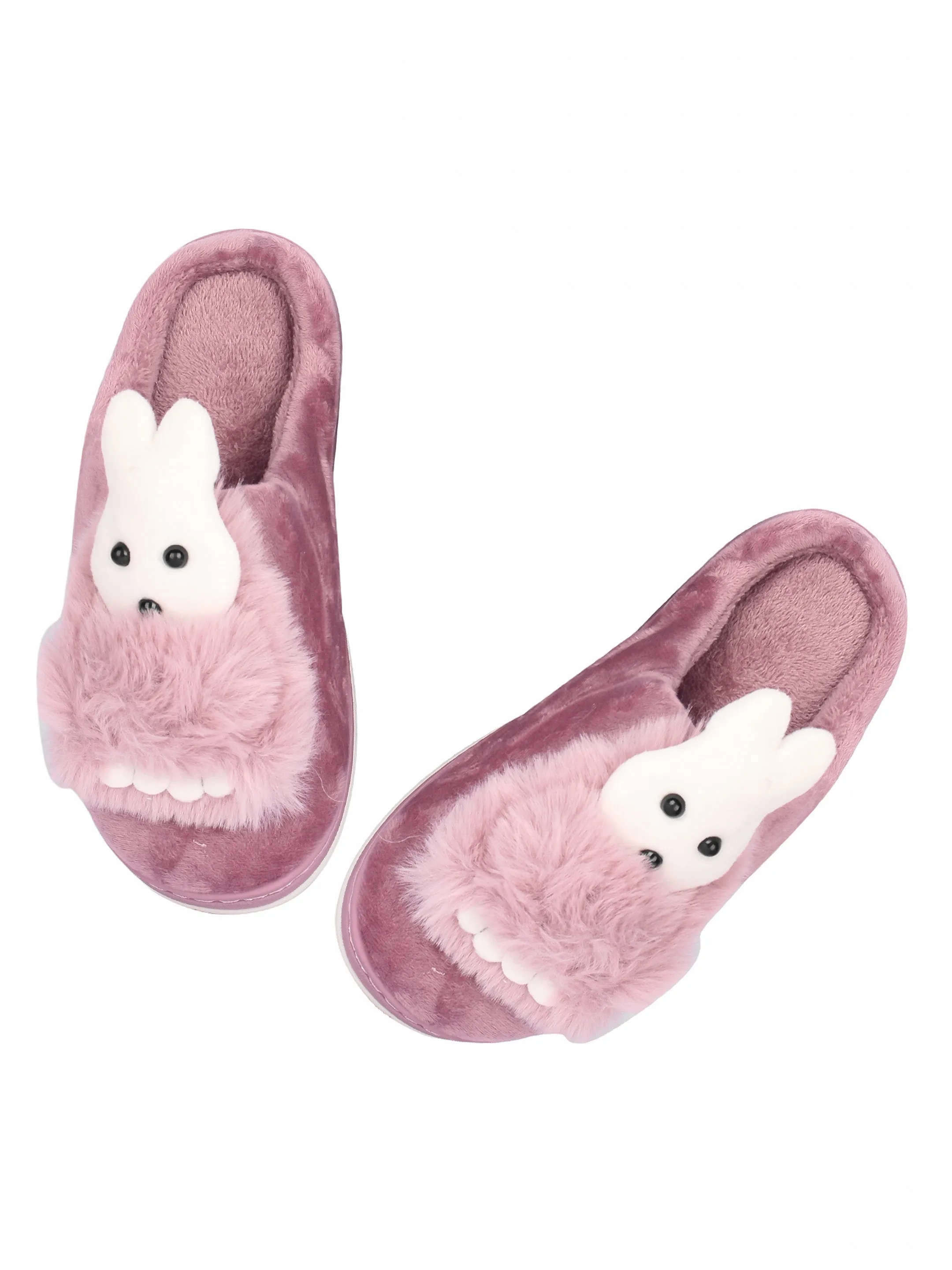 Brauch Women's Purple Snow Bunny Fur Winter Slippers