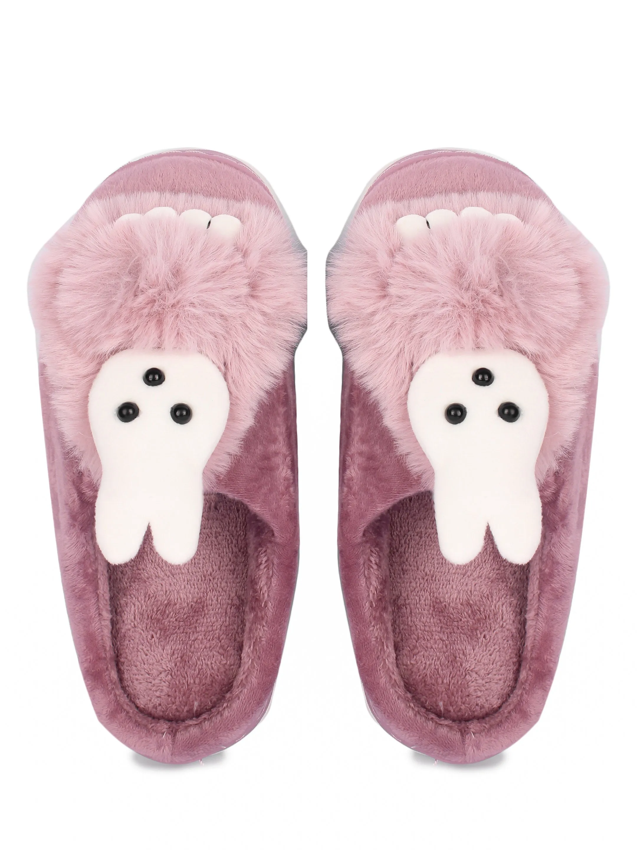 Brauch Women's Purple Snow Bunny Fur Winter Slippers