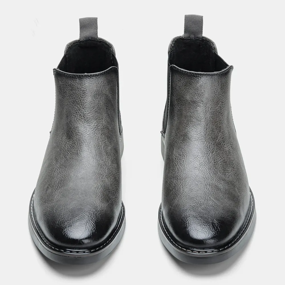Bravonn - Chelsea Boots Heren met Glanzende Afwerking en Elastische Zijkanten