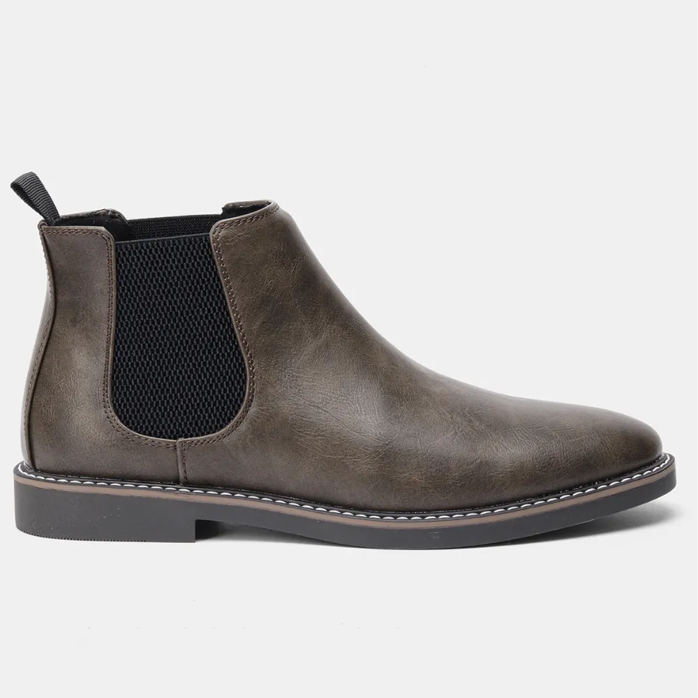 Bravonn - Chelsea Boots Heren met Glanzende Afwerking en Elastische Zijkanten
