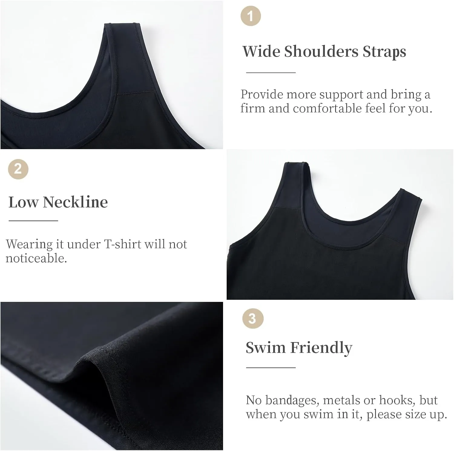 Chest Binder Transgender FTM Trans Binder Breathable Half Breast Binder Bra