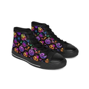 Colorful Halloween Pumpkin Men's Classic Sneakers