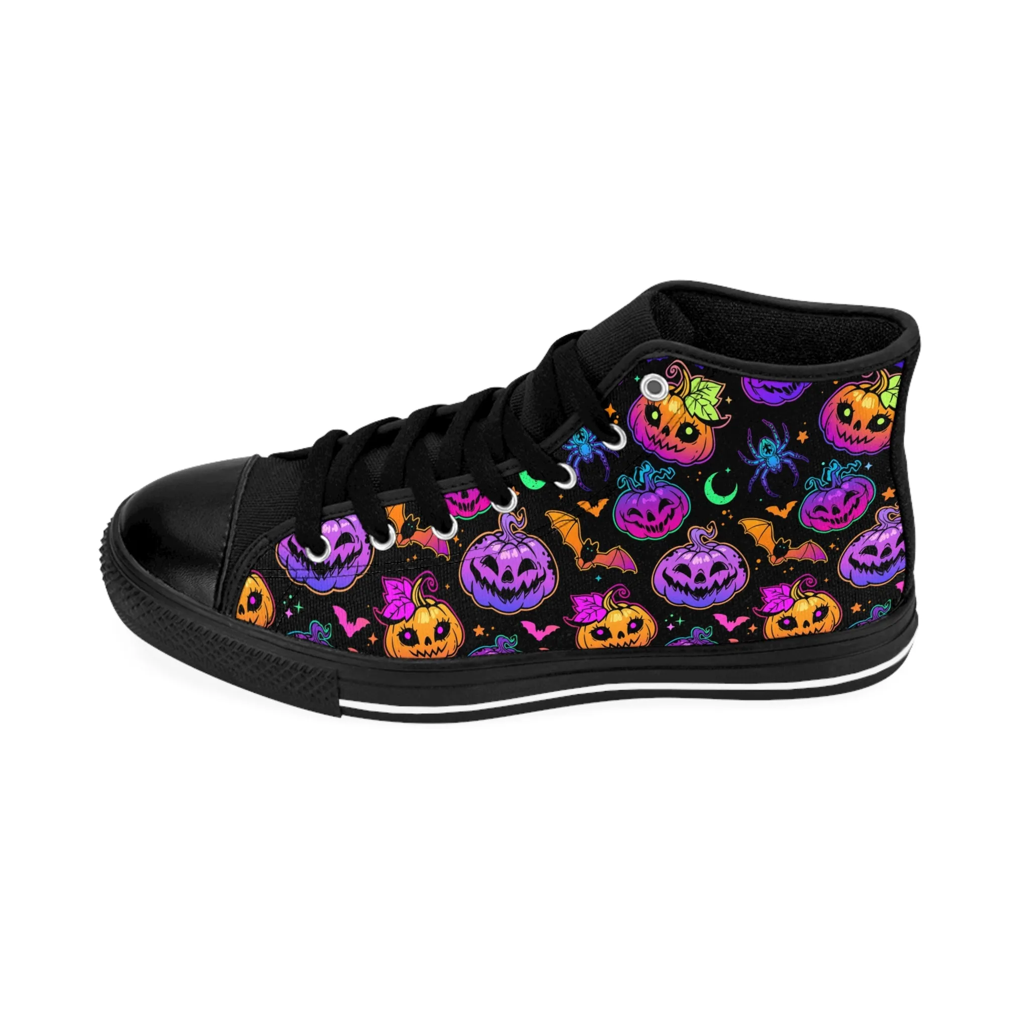 Colorful Halloween Pumpkin Men's Classic Sneakers