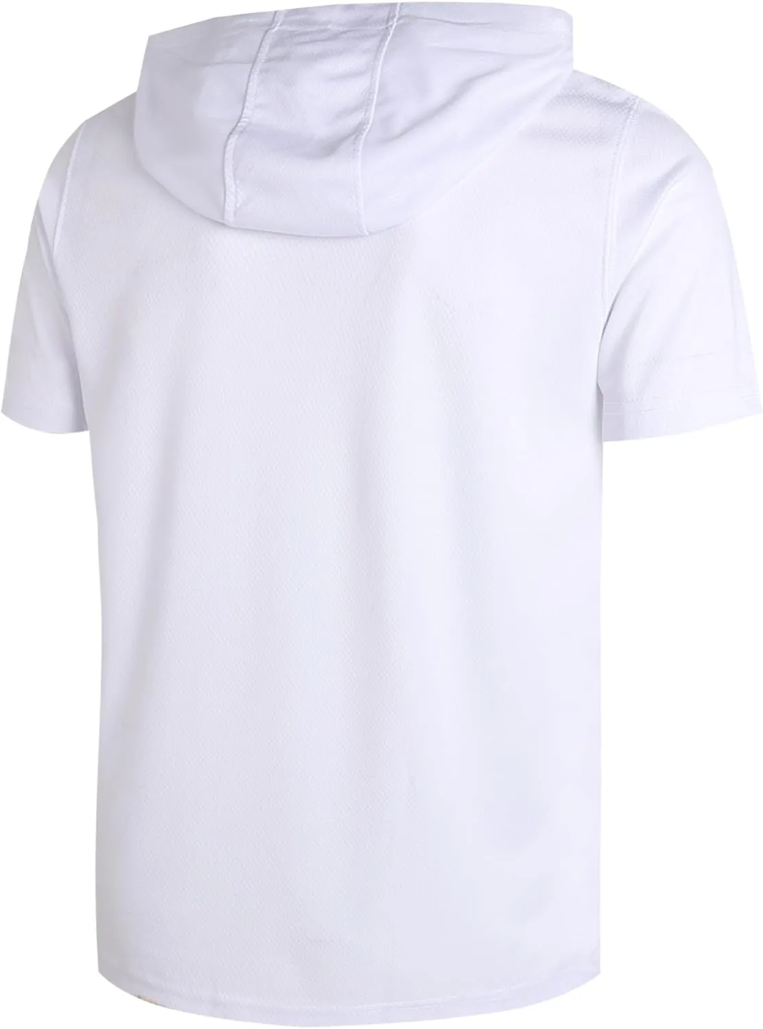 DEHANER Dry Fit Short Sleeve Hoodies For Men Workout Gym Athletic Pullover T-Shirts Lightweight Sweatshirts