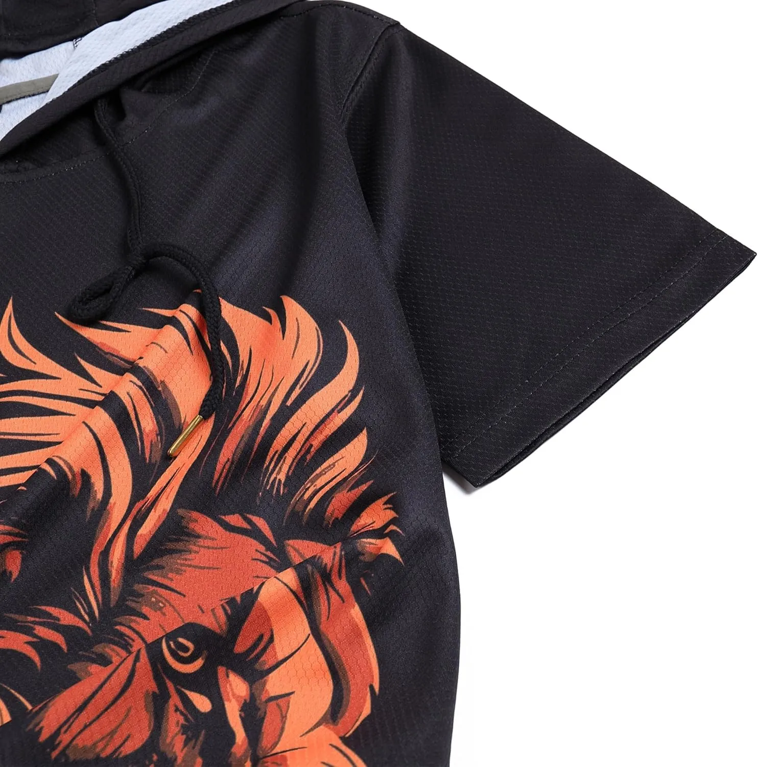 DEHANER Dry Fit Short Sleeve Hoodies For Men Workout Gym Athletic Pullover T-Shirts Lightweight Sweatshirts