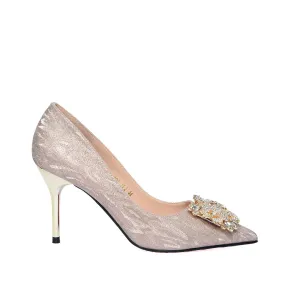 Elegant Pearl Embellished Stiletto Heels | 474L-PX