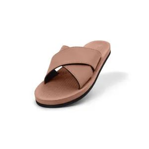 ESSNTLS Womens Cross Slides Rust