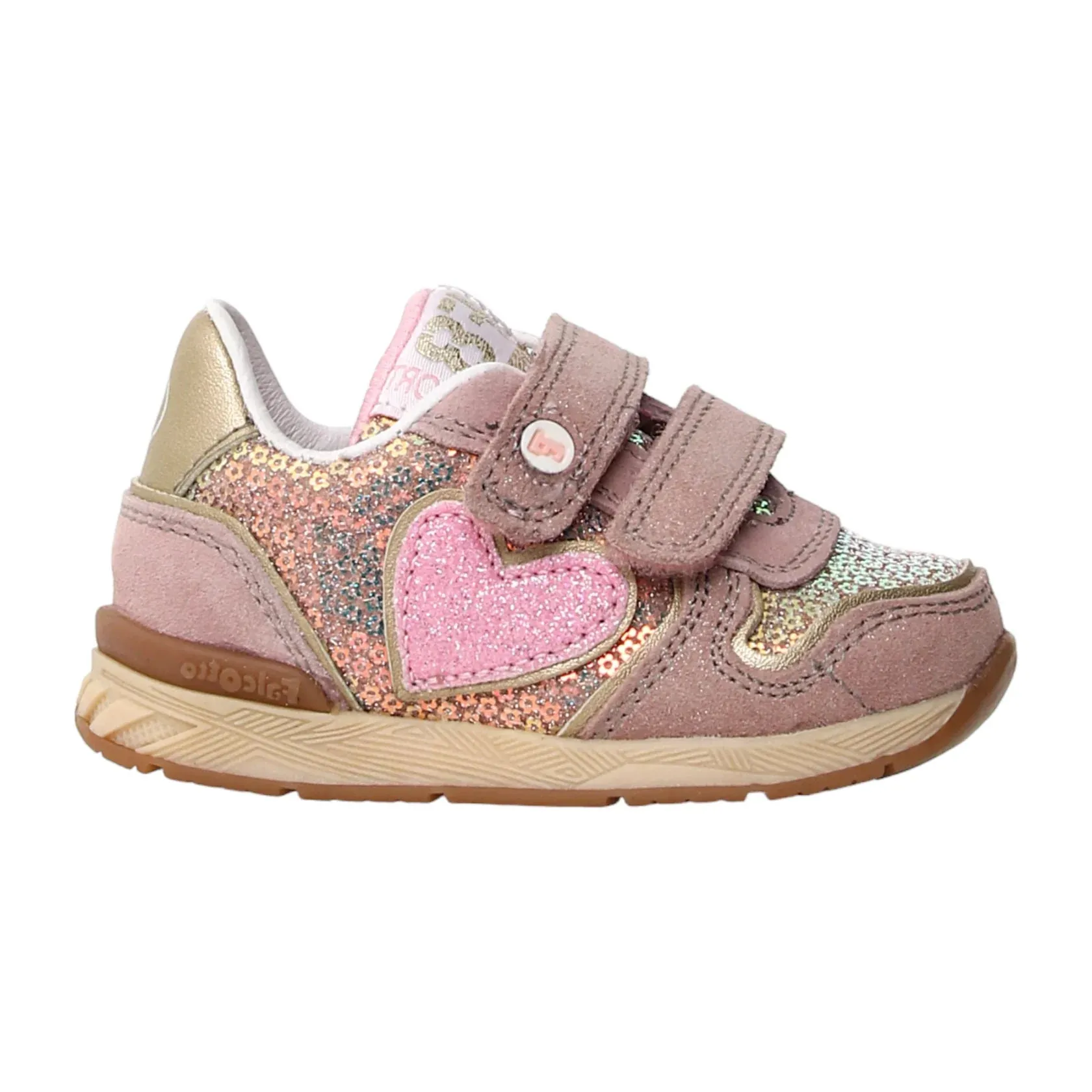 Falcotto Belle 2 VL | Suede Glitter/Heart Little Kids Sneakers