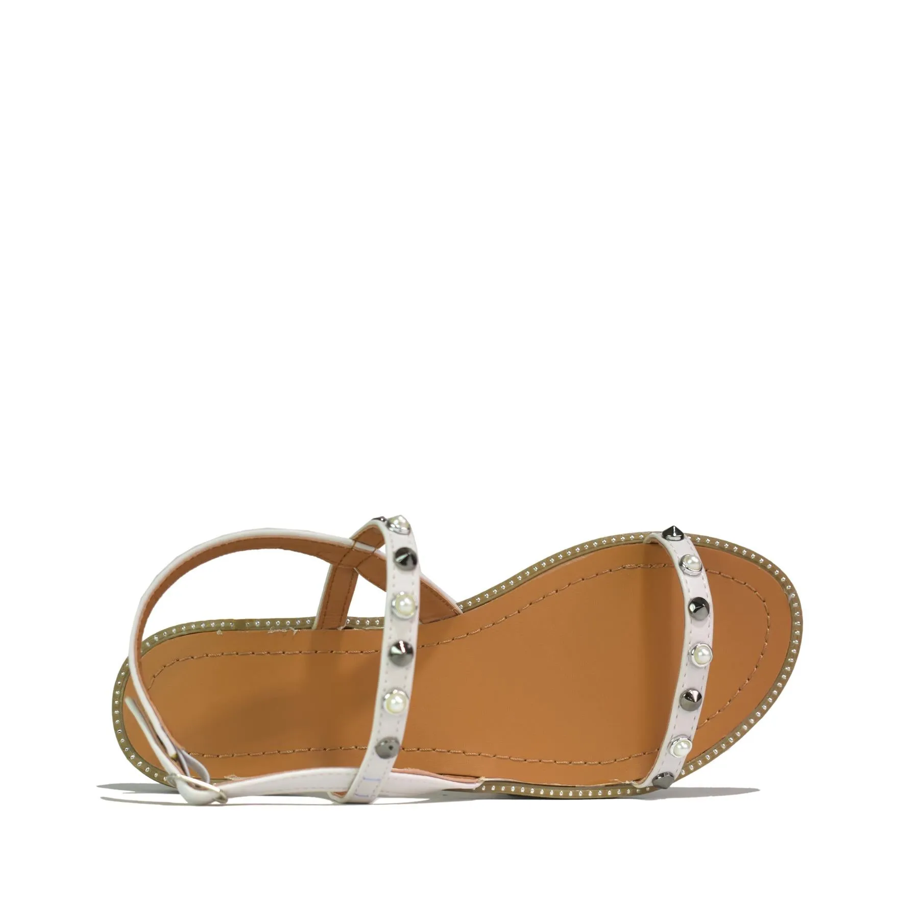Flat Open Toe Sandals Silver