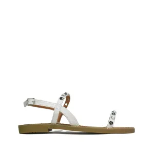 Flat Open Toe Sandals Silver