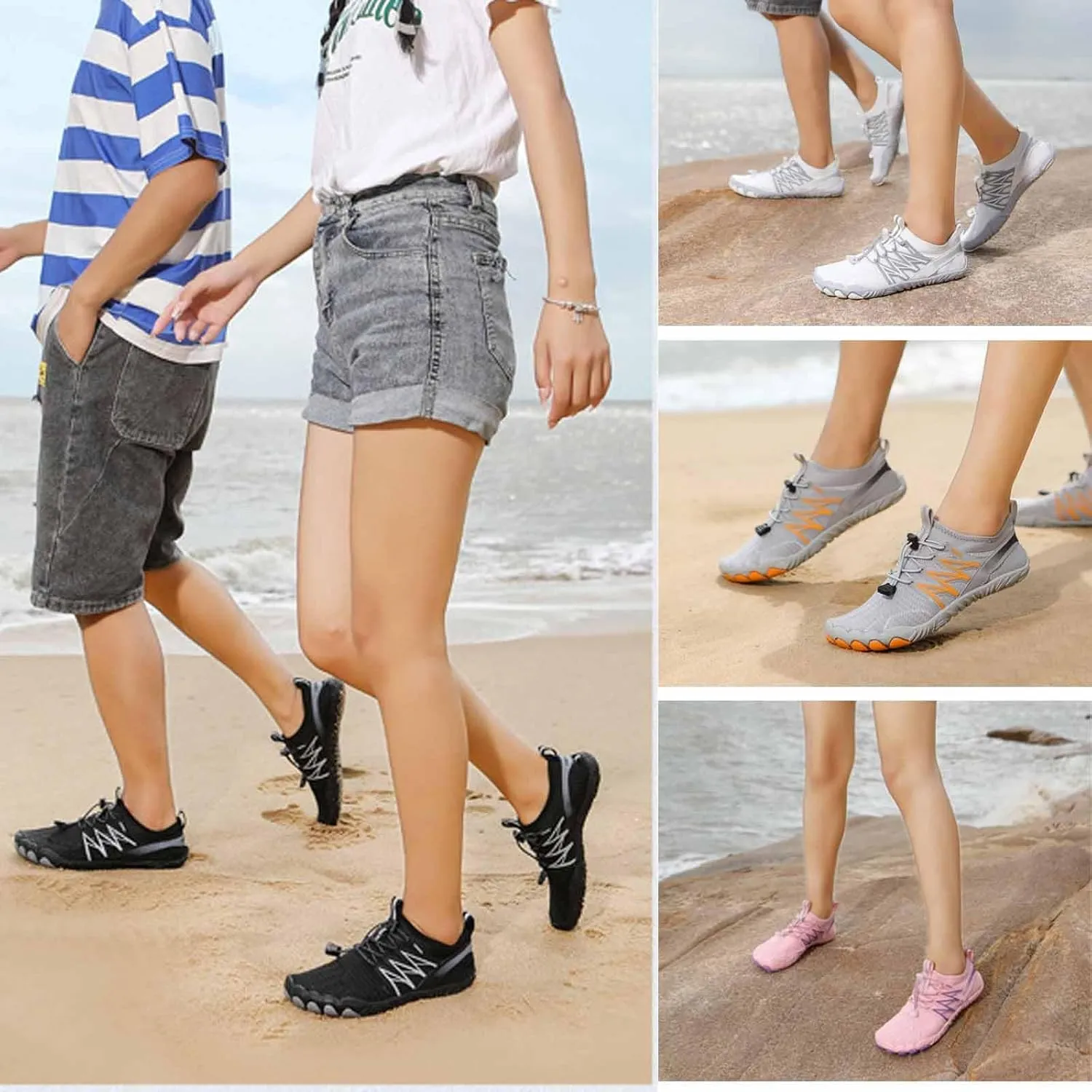 Hike Barefoot Footwear Shoes Waterproof Trail Running Healthy & Non-Slip Barefoot Shoes Outdoor Shoes Wide Toe Shoes for Women Men