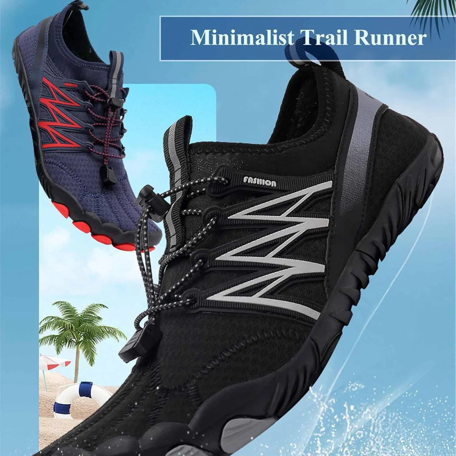 Hike Barefoot Footwear Shoes Waterproof Trail Running Healthy & Non-Slip Barefoot Shoes Outdoor Shoes Wide Toe Shoes for Women Men