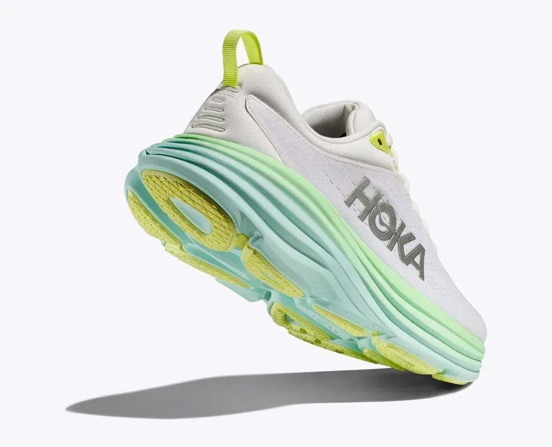 Hoka Womens Bondi 8- Blanc de Blanc/Sunlit Ocean (1127952-BDBSO)