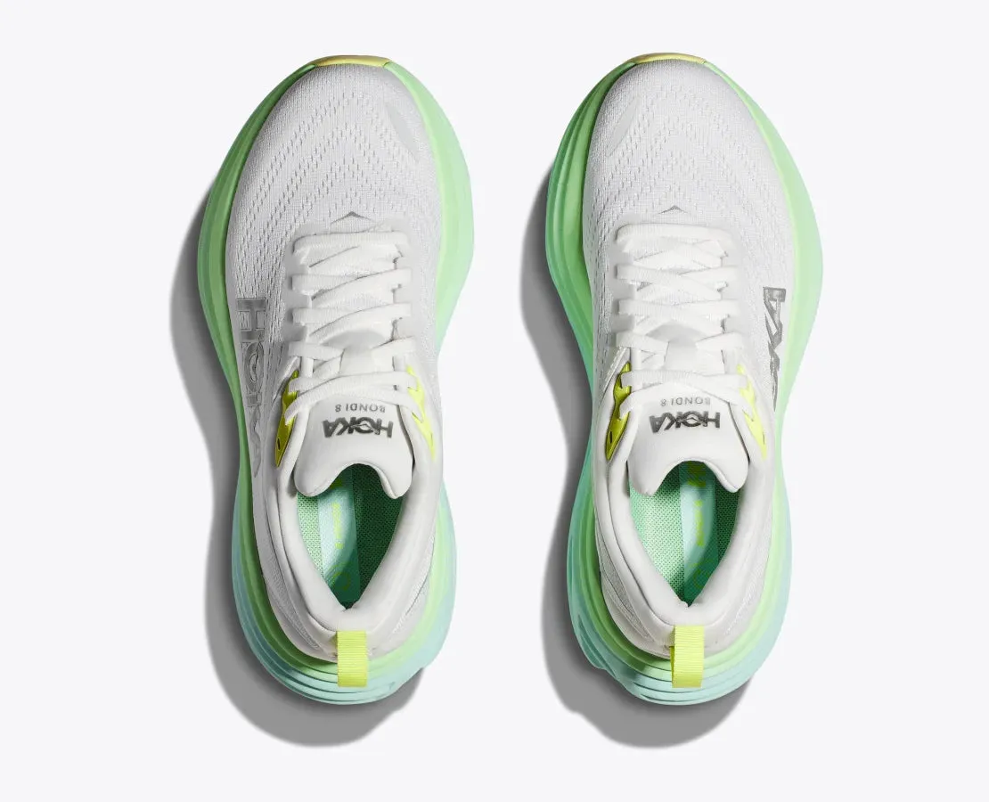 Hoka Womens Bondi 8- Blanc de Blanc/Sunlit Ocean (1127952-BDBSO)