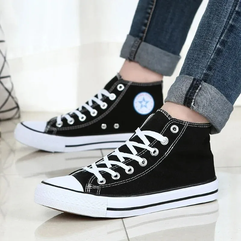 Hudson™ Zwarte student casual heren hoge sneakers