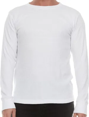 JMR Mens Heavyweight Waffle Thermal Shirt - 100% Cotton Long Sleeve - Wear as Base Layer or Standalone - Warm & Breathable
