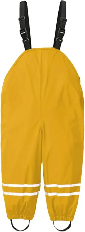 Kids Suspender Rain Pants Waterproof Mud Dirty Proof Outdoor Rain Jumpsuit Romper Boys Girls Insulated Overalls