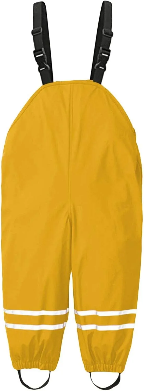 Kids Suspender Rain Pants Waterproof Mud Dirty Proof Outdoor Rain Jumpsuit Romper Boys Girls Insulated Overalls