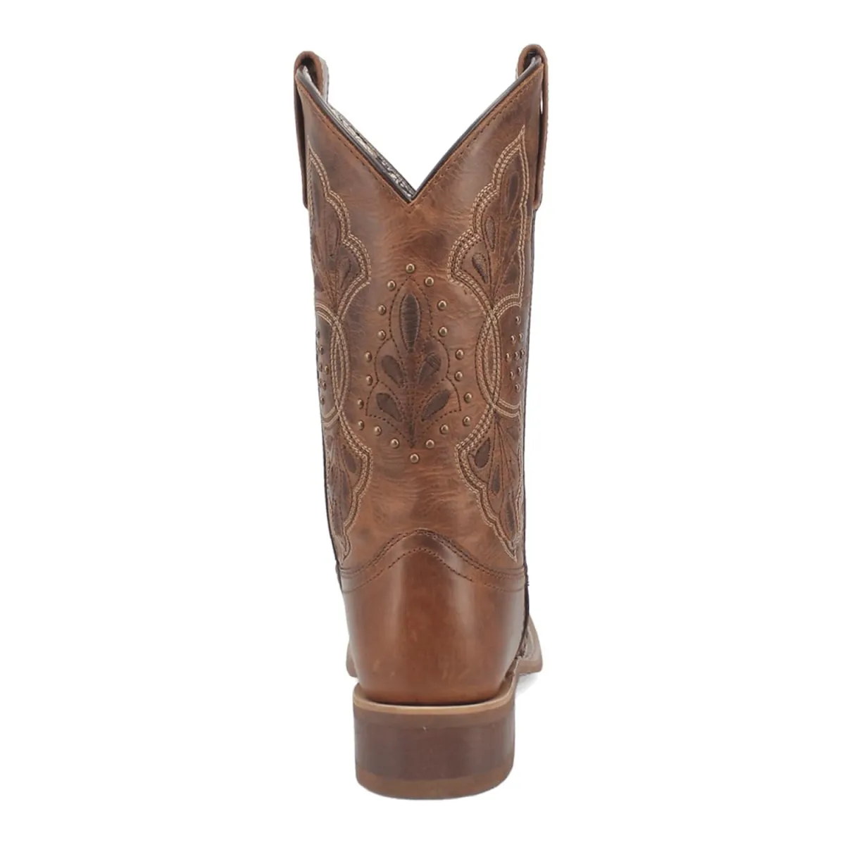 Laredo Women's Dionne Broad Square Toe Leather Boots - Brown 5972