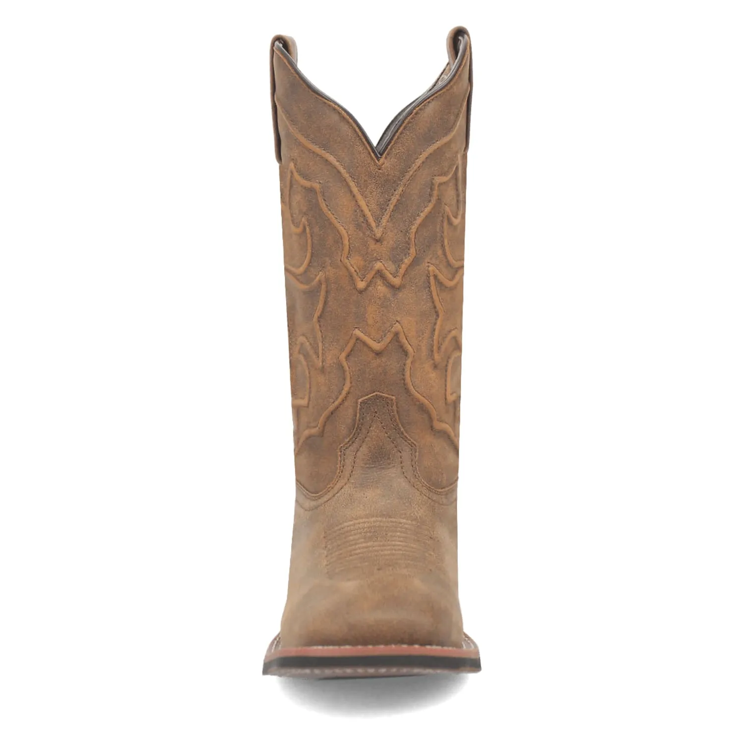 Laredo Women's Megan Broad Square Toe Leather Boots - Tan 3119