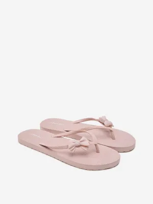 LUNA BLU Light Pink Bow-Detailed Flip-Flop