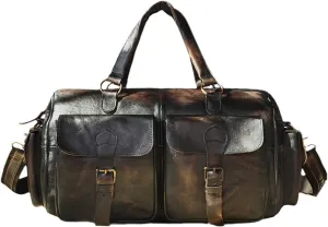 Men Leather Travel Business Briefcase Heavy Duty Computer Laptop Tote Messenger Bag