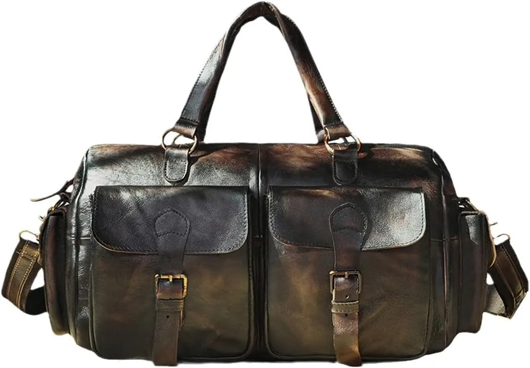 Men Leather Travel Business Briefcase Heavy Duty Computer Laptop Tote Messenger Bag