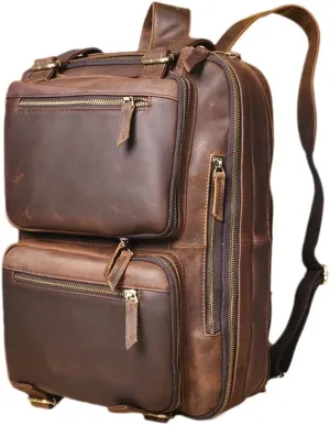 Men Oil Waxy Leather Antique Business Travel Briefcase Laptop Bag Attache Messenger Bag Portfolio Tote