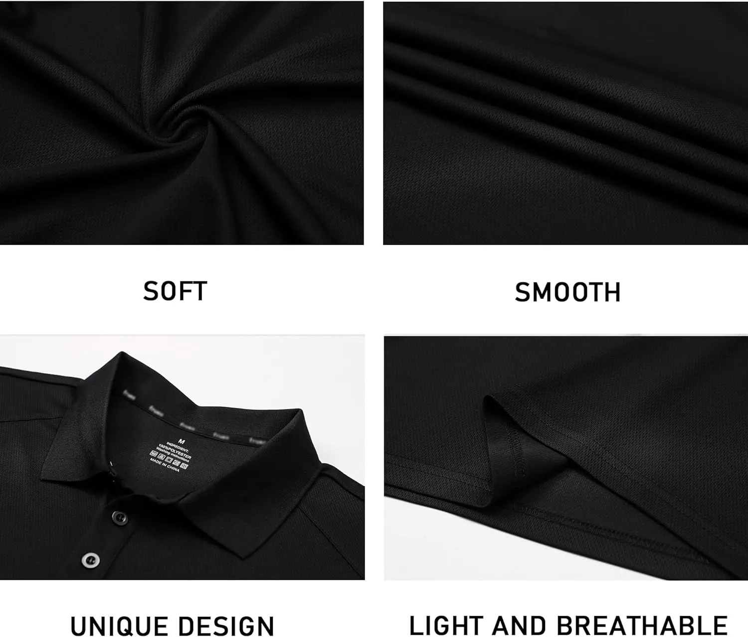 Mens 1/3 Pack Polo Shirt Moisture Wicking Dry Fit Performance Athletic Short Sleeve Golf Shirt