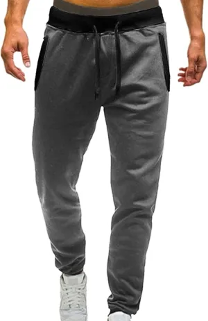 Mens Casual Pants Drawstring Elastic Waist Lightweight Linen Pants Loose Fit Summer Beach Yoga Trousers Flexible Joggers
