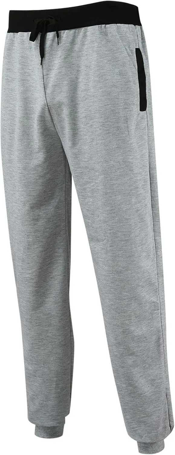 Mens Casual Pants Drawstring Elastic Waist Lightweight Linen Pants Loose Fit Summer Beach Yoga Trousers Flexible Joggers