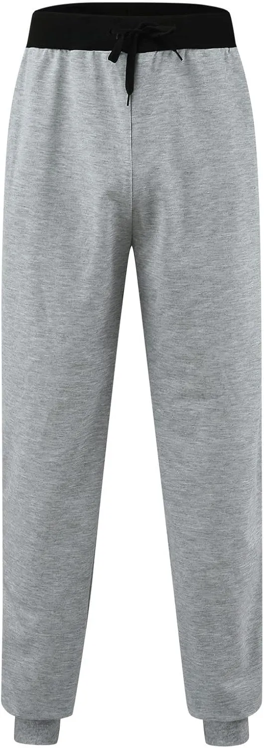 Mens Casual Pants Drawstring Elastic Waist Lightweight Linen Pants Loose Fit Summer Beach Yoga Trousers Flexible Joggers