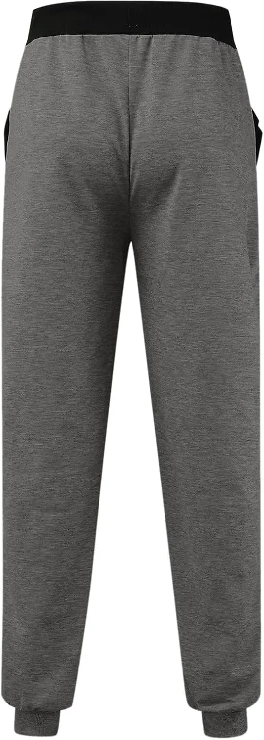 Mens Casual Pants Drawstring Elastic Waist Lightweight Linen Pants Loose Fit Summer Beach Yoga Trousers Flexible Joggers