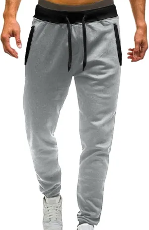 Mens Casual Pants Drawstring Elastic Waist Lightweight Linen Pants Loose Fit Summer Beach Yoga Trousers Flexible Joggers
