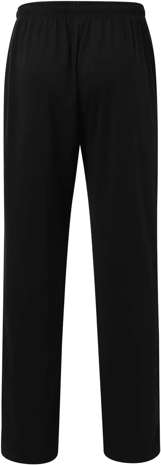 Mens Casual Pants Elastic Waist Lightweight Comfy Loose Fit Pleated Slacks Summer Beach Yoga Trousers Flexible Joggers