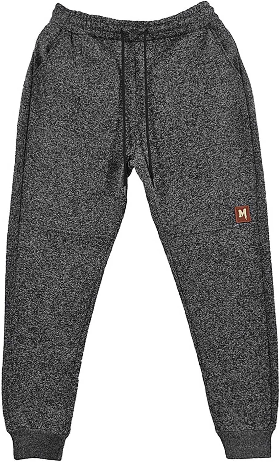 Mens Drawstring Sweatpants Baggy Loose Fit Elastic Waist Cinched Bottom Athletic Pants Tapered Jogger Trousers