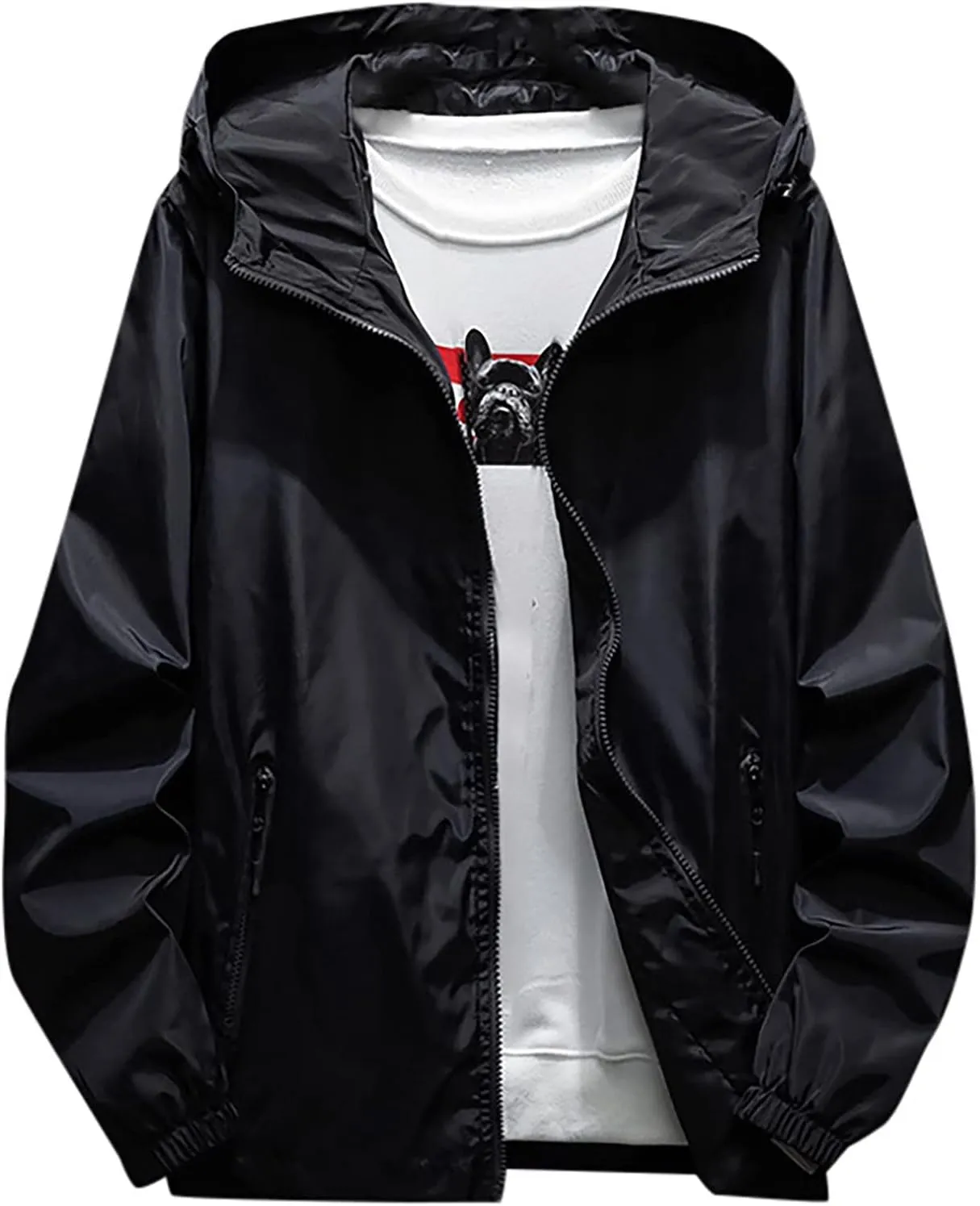 Men's Rain Jacket Windproof Waterproof Lightweight Mountain Hiking Jacket Man Outdoor Hooded Windbreaker Raincoat