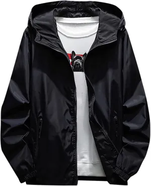 Men's Rain Jacket Windproof Waterproof Lightweight Mountain Hiking Jacket Man Outdoor Hooded Windbreaker Raincoat