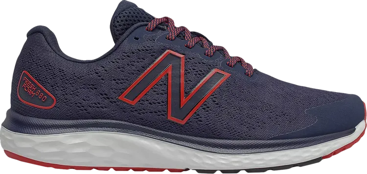 New Balance Fresh Foam 680v7 'Navy Team Red' sneakers, blue